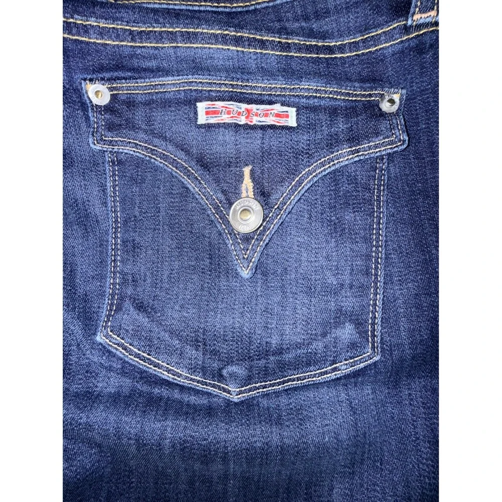 Hudson Ginny Crop Straight Jeans Womens 29 Blue Cuffed